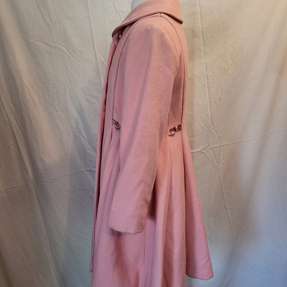Vintage Double Breasted Pink Long Coat size 7 - Picture 6 of 8